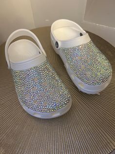 Crystal crocs, the crystals are put on by hand individually. These are available in adults upon request (please message) Slingbacks, Put On, Women's Shoes Sandals, Kids Shoes, Slides, Shoes Sandals, Women Shoes, Sandals, Crystals