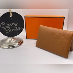 Hermes Calvi Verso Card Holder - Gold And Vert Fizz - Epsom Leather Bnib - No Tears, No Scratches, No Smells. Color - Gold Comes With Box. Hermes Calvi, Hermes Accessories, No Tears, Key Card Holder, New Color, Card Holder, Women Accessories, Brand New, Leather