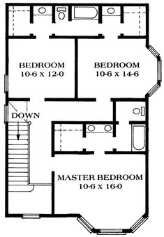 the floor plan for a two bedroom apartment with an attached bathroom and living room area