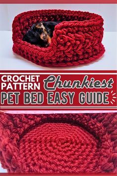 crochet pattern chunkies pet bed easy guide