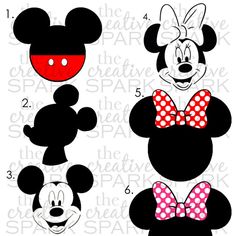 mickey and minnie mouse cut outs