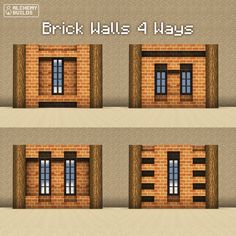 brick walls 4 ways in minecraft