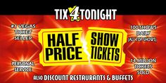 an advertisement for the show shows two pieces of yellow paper with words on it and red background