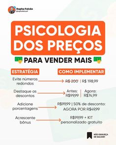 the spanish version of psicologia dos precos is shown in orange and white