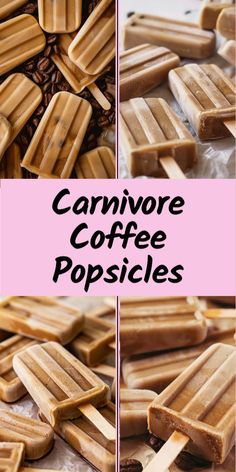 coffee popsicles with text overlay that reads, canmore coffee popsicles