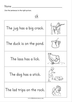 worksheet for beginning and ending the letter k with pictures on it to help students learn