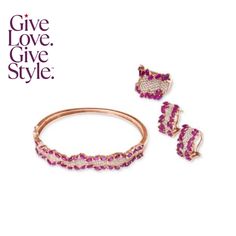 in stock Elegant 14k Rose Gold Jewelry For Valentine's Day, Pave Jewelry, Ruby Diamond, Exquisite Jewelry, Pave Diamonds, Ruby, Bangle Bracelets, Jewelry Pieces, Jewelry Watches