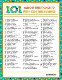 the 10 most free things to do with kids this summer, including games and activities