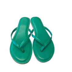 Brand: J. CREW Style: SANDALS FLIP FLOPS Color: GREEN Size: 9 SKU: 321-321022-14203 CONDITION: GENTLY USED Green Casual Slip-on Flip Flops, Casual Green Slip-on Flip Flops, Green Synthetic Slippers With Round Toe, Casual Green Open Toe Flip Flops, Green Sandals With Single Toe Strap For Vacation, Green Slip-on Slippers For Spring, Green Casual Slip-on Slippers, Casual Green Beach Slippers, Casual Green Slippers For Beach