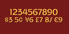 the numbers are cut out and placed on top of each other in different sizes, shapes and colors