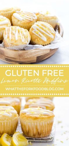 gluten free lemon filled muffins on a plate