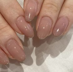 Rounded Acrylic Nails, Minimal Nails Art, Beige Nails, Blush Nails, Pretty Gel Nails