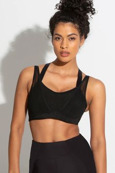 Energy Infinite Double Strap Lightly Padded Convertible Sports Bra | Black | Pour Moi Sports Leggings Black, Underwire Bras, Sports Bra Top, Build A Wardrobe, Padded Sports Bra, Racerback Bra, Black Shop, Black Sports Bra, Bra Straps