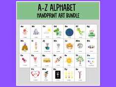 Alphabet Handprint art for kids Handprint Alphabet Book Template offers 26 cute designs perfect for preschoolers, toddlers, and babies to make as gifts or for keepsakes. What's Included: 1 file- 1 pdf page with a link to access your handprint templates. 52 pages total. How to Use: 1. Download: Once your purchase is confirmed, download the file directly to your computer. 2. Print: Print at home or at a local print shop like Costco, Walgreens, or Staples. 3. Create: Follow the easy instructions in Abc Crafts For Toddlers, Letter K Crafts For Preschoolers, Handprint Alphabet Book, Alphabet Handprint Art, Handprint Alphabet, Craft For Preschool, Abc Crafts, Footprint Art, Handprint Craft