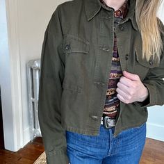 Nwt Size M But Has A 23” Ptp So It Would Fit A L Also Pictured On A Size S/M Military Style Everyday Outerwear For Fall, Olive Green Jacket, Utility Jacket, Green Jacket, Olive Green, Jackets For Women, Jackets & Coats, Green, Women Shopping