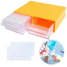 plastic storage drawers with dividers for crafting supplies