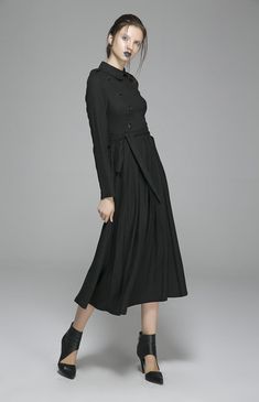 Black linen dress woman long sleeve dress custom made day dress 1405# – XiaoLizi Fall Double-breasted Belted Dress, Solid Color Long Sleeve Midi Dress With Buttons, Elegant Long Sleeve Maxi Dress With Button Closure, Solid Long Sleeve Midi Dress For Office, Chic Long Sleeve Belted Dress, Solid Color Midi-length Long Sleeve Dress, Solid Pleated Long Sleeve Midi Dress, Long Sleeve Midi Dress With Buttons, Spring Long Sleeve Midi Dress With Buttons