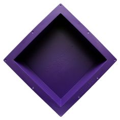 a purple square shaped object on a white background