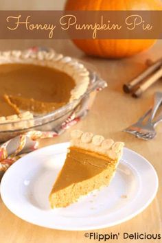 a slice of pumpkin pie on a plate