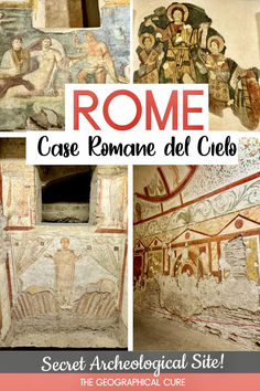 Pinterest pin showing frescos from Cast Romance del Cielo John And Paul, Rome Winter, Travel Rome, Rome Travel Guide, Day Trips From Rome, Italian Holiday