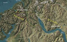 a map showing the locations of several hikes in the mountains and rivers, along with directions for each trail