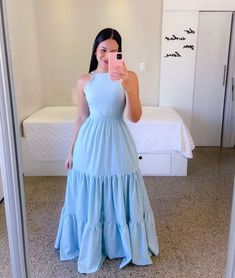 Blue Formal Dresses, Blue Dress Formal, Fashion Attire, Formal Dresses Prom, Teenage Fashion Outfits, On The Shelf, Elegant Outfit, Modest Dresses, Modest Outfits