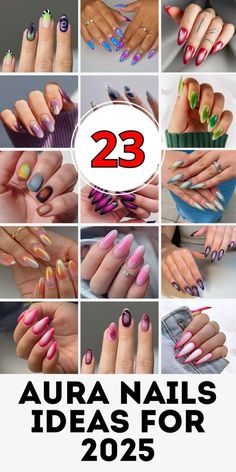 Trendy Nail Shapes, Aura Nail Designs, Nails 2025, Aura Nail, Almond Nail Ideas, Fall Fashion Colors, Modern Nail Art, Aura Nails, Modern Nails