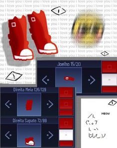 an image of some red shoes on the screen