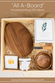 an all - board housewarming gift idea in a box