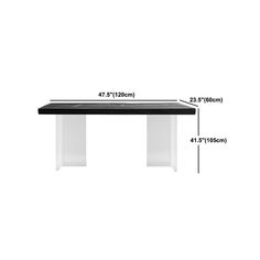 a black and white table is shown with measurements for the top, bottom and bottom