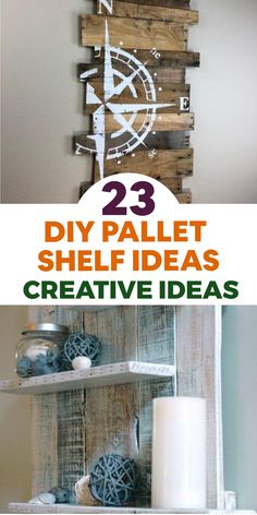 the diy pallet shelf ideas are great for decor