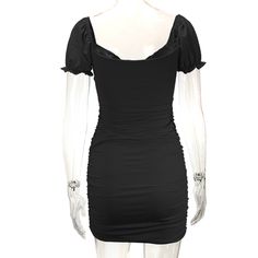 Black Cotton Blend Cut-out Smocked Bodycon Dress Dresses Bodycon, Bodycon Dresses, Color Pick, Women Dresses, Black Cotton, Smocking, Cut Out, Bodycon Dress, Cotton Blend