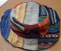 Really nice quality handmade Patchwork bucket hat made from hemp and cotton fabric. Has metal wire around brim so edges stay firm and can be adjusted. Comes in one size.  **colors and patches vary. Please specify if specific colors desired** Patchwork Bucket Hat, Outdoor Hut, Vintage Grain Sack, Necktie Crafts, Bucket Hat Pattern, Sewing To Sell, Denim Bucket Hat, Handmade Handbag, Crochet Bucket Hat