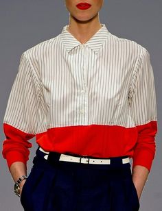 vjeranski — Paul Smith ss2013 Afrikaanse Mode, Mode Chanel, Chique Outfits, Mode Inspiration, Paul Smith, Upcycle Clothes, Fashion Details, Diy Fashion, White Shirt