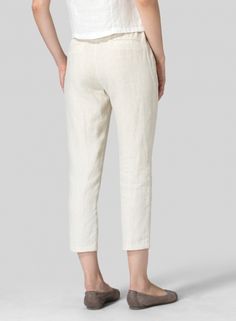 Linen Low Rise Narrow-Leg Cropped Pants Low Rise, Cropped Pants, Capri Pants, Plus Size, Couture, Pants