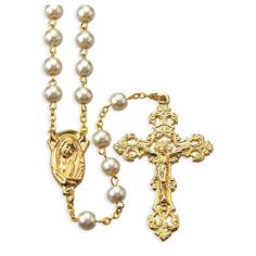 Our premium handcrafted rosaries are some of the finest in the industry. High-quality beads with a deluxe crucifix and center at affordable prices. Our 7 mm White Faux Pearl Round Bead Rosary comes with our deluxe gold-plated crucifix and 'Mary' center. Our rosaries make great gifts for any occasion, or use them as favors for your next Baptism, Christening, Communion, Confirmation, Wedding, Anniversary, Birthday, Easter, or Christmas.



 
Details



22" 7mm White Faux Pearl Round Bead Rosa Elegant Rosary With 8mm Beads And Crucifix, Adjustable Elegant Crucifix Rosary, Elegant Adjustable Crucifix Rosary, Elegant Adjustable Rosary With Crucifix, 8mm Bead Crucifix For First Communion, 8mm Bead Crucifix Jewelry For First Communion, Gold Rosary For First Communion, Gold Rosary With Round Beads For First Communion, Christmas Details