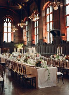 Vintage Wedding Ideas: Historic Reception Venue with Banquet Tables Vintage Wedding Venues, Vintage Wedding Ideas, Old World Wedding, Vintage Glam Wedding, Vintage Wedding Theme, Historic Wedding, Couple Things, English Wedding, Brooklyn Wedding