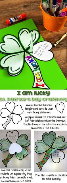 st patrick's day crafts for kids to make with crayons and colored pencils