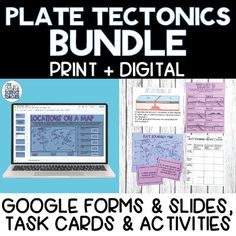 google forms and slides, task cards & activities