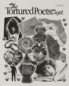 an advertisement for the tortued potts dept with images of teddy bears and other items