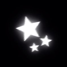 three white stars are shining in the dark