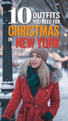 Visiting NYC during Christmas? These 10 stylish outfits will keep you warm and fashionable from skating to shopping. Outfits To See Christmas Lights, Christmas In Ny Outfits, Clothes For New York Winter, Winter New York City Outfits, Outfits For Winter In New York, Nyc Day Trip Outfit Winter, Parade Outfit Ideas Winter