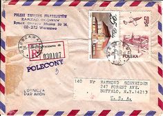 an old postcard with stamps on it