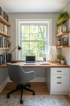 Small Bedroom Home Office, Bedroom Home Office Ideas, Stylish Tips, House Move, Work Office Decor, Small Space Office, Office Remodel, Cozy Home Office