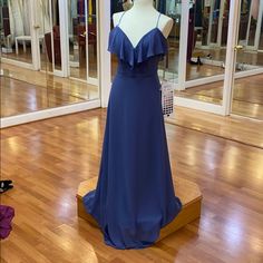 a dress on display in a store window