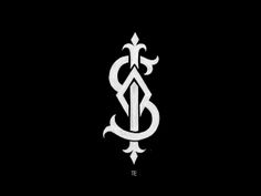 a black and white logo with the letter s in it's center, on a dark background