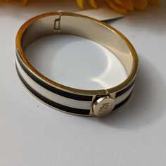 Ralph Lauren Black Enamel Stripe Bangle Bracelet..New ,Tag Have Been Torn Off.. Never Worn.. *Hinge Closure Ralph Lauren Jewelry, Enamel Bangle, Photo Bracelet, Black Enamel, Bangle Bracelet, Womens Jewelry Bracelets, View Photos, My Jewellery, Bangle Bracelets