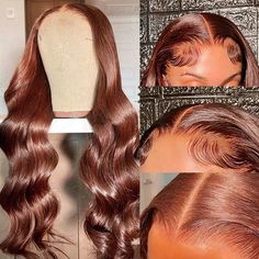 Hair Name: Lace Front Wigs Hair Style: Body Wave Hair Hair Length: 8-30 inches Wig Weight: 200-320g/Wig (Depending on Length and Density) Color: #33 Color Reddish Brown Density: 150%, 200% Lace Size: 13x4 Lace Frontal Cap Size: Medium, about 22.5 inches Quality: 100% Virgin Human Hair Last for One More Year lace Medium Brown Top Swiss Lace Hairline Pre plucked Shipment: DHL, FedEx, or UPS 3-7 Business Days Auburn Wigs, Wigs Body Wave, Human Hair Color, Blonde Lace Front Wigs, Brazilian Remy Hair, Colored Wigs, Brown Wig, Body Wave Wig, Body Wave Hair