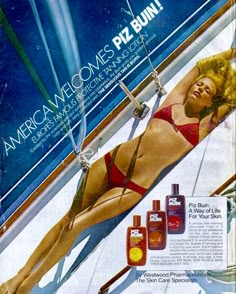 70s Ads, Vintage Bikinis, Old Commercials, Beach Boy, European Aesthetic, Kim Basinger, Beer Poster, Disco Era, Clubbing Aesthetic