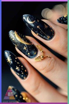 Easy Halloween nails include simple and low key nail art, such as spider webs, pumpkins, zombies and many others. Check out more ideas! Celestial Nails, Dnd Oc, Heart Nail Designs, Graduation Nails, Nail Designs Tutorial, Anime Nails, Stylish Nails Designs, Christmas Nails Acrylic